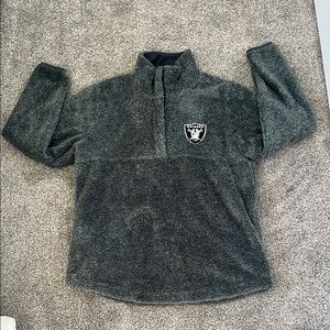 NFL Raiders Gray Pullover Sweater Size Medium